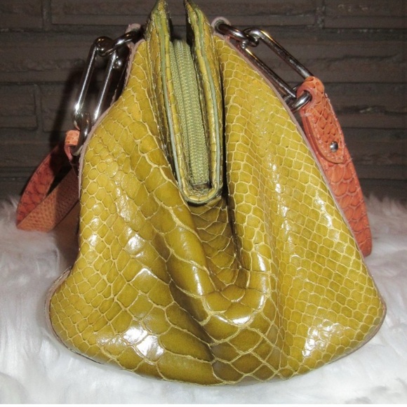 Cole Haan Snakeskin Leather Shoulder Bag, Cole Haan Trinity Handbag - Picture 6 of 9